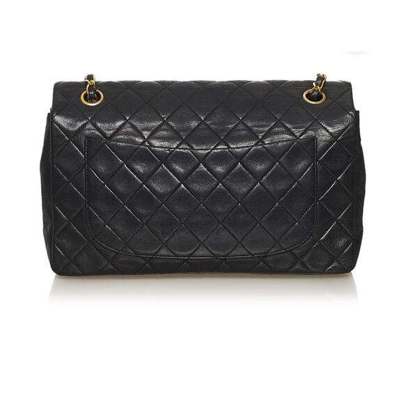 CHANEL CC Timless MATELASSE 34 Single Flap Double Chain Shoulder Bag Lambskin - Picture 3 of 16